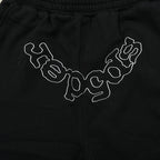 Sp5Der Og Logo Embroidered Sweatshort Black
