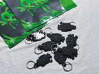 Graffiti Keychains - Black/Silver/Green