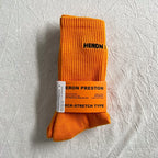 Heron Preston Ribbed Crew Socks - Orange/Black