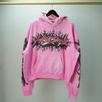 Hellstar Brainwashed With Brain Hoodie Pink