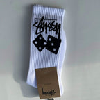 Crew Socks with 8-Ball and Dice Graphics