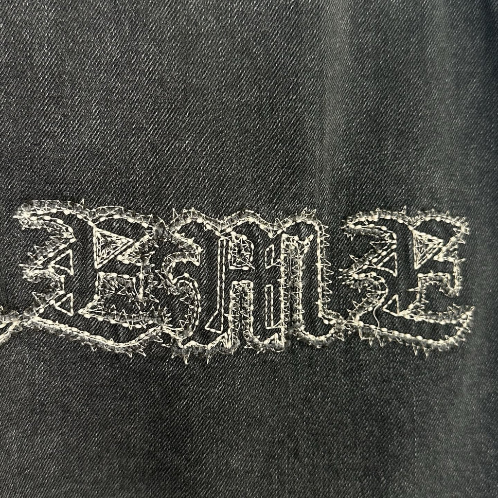 Supreme Gothic Logo Denim Button-Up Shirt