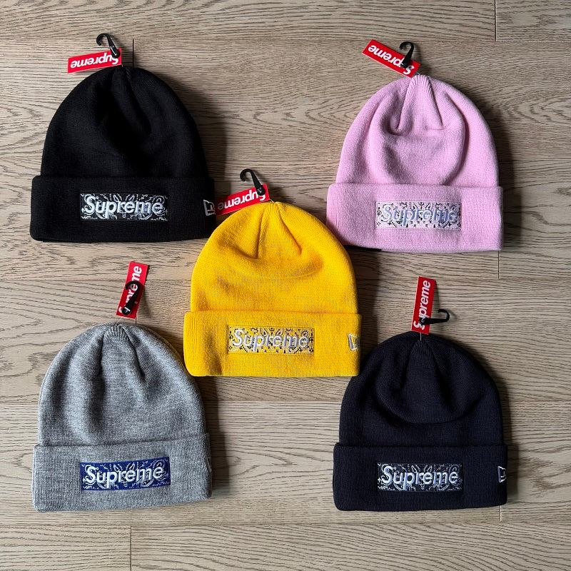 Supreme x New Era Bandana Box Logo Beanie