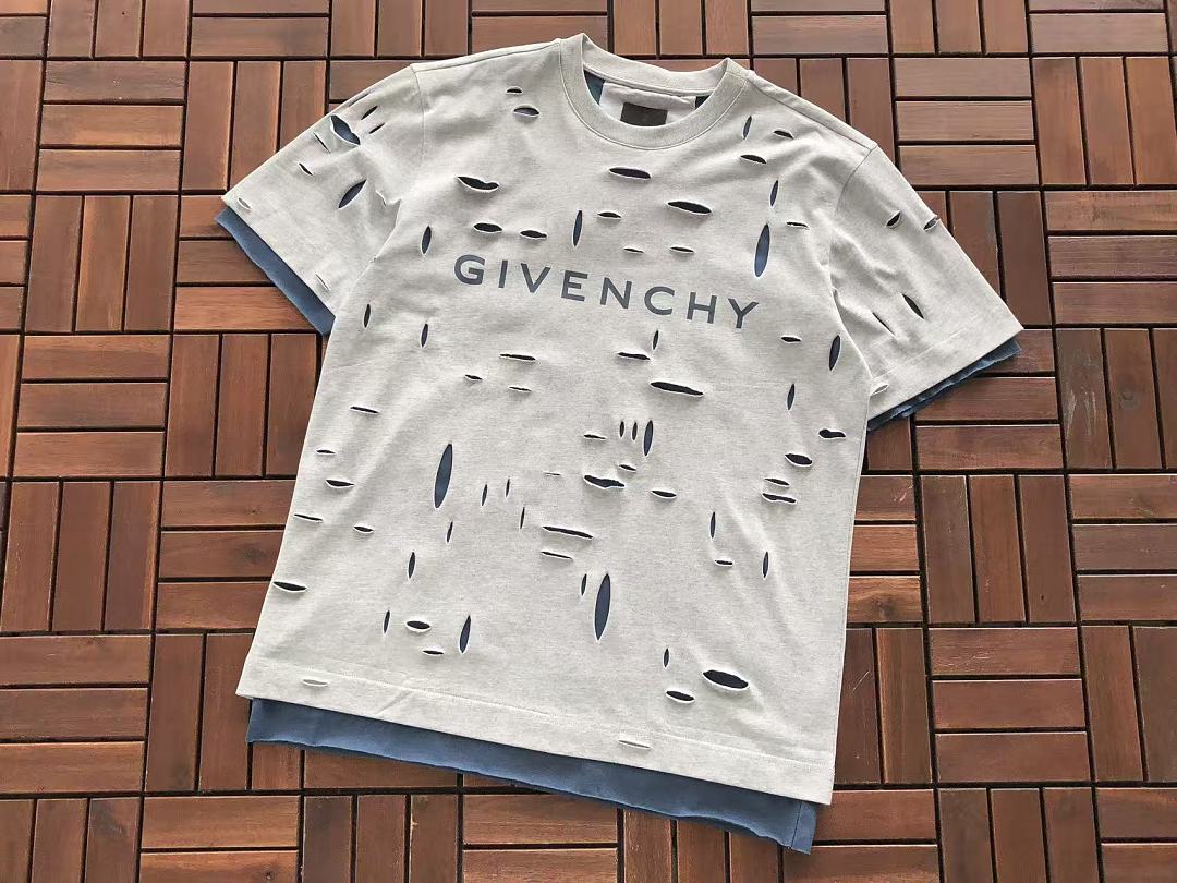 Grey Allover Logo Givenchy T-Shirt