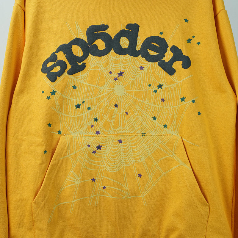 Sp5Der Logo Hoodie Yellow