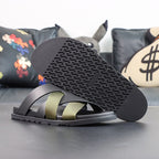 Hermes Izmir Sandal - Black/Khaki