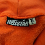 Hellstar Fire Orange Hoodie Orange Dye