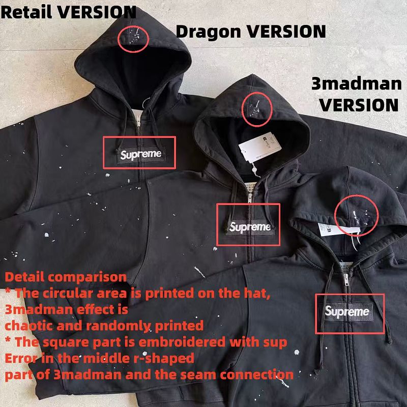 Unknown Brand Black Sweatshirt Cuff Comparison