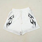 Hellstar Flame Shorts White