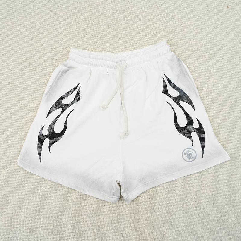 Hellstar Flame Shorts White
