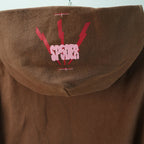Sp5der Angel Number Hoodie Brown