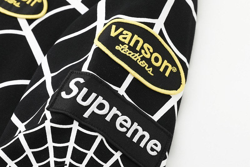 Supreme Vanson Spider Web Zip Hoodie