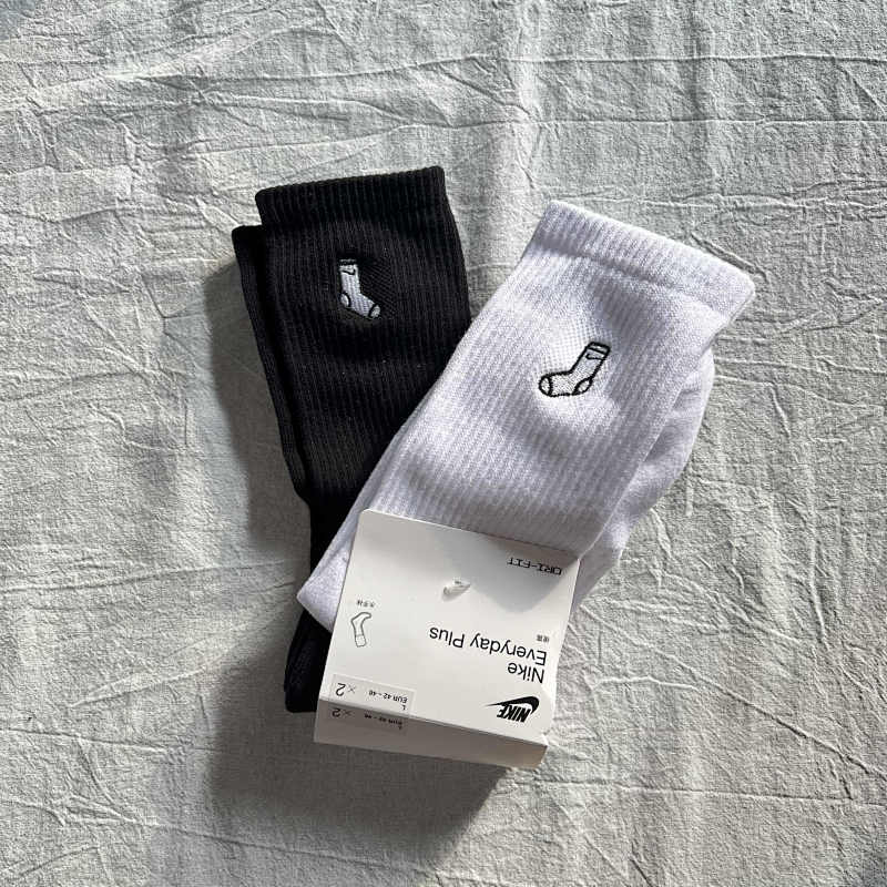 Nike Everyday Plus Crew Socks - White/Gray/Black