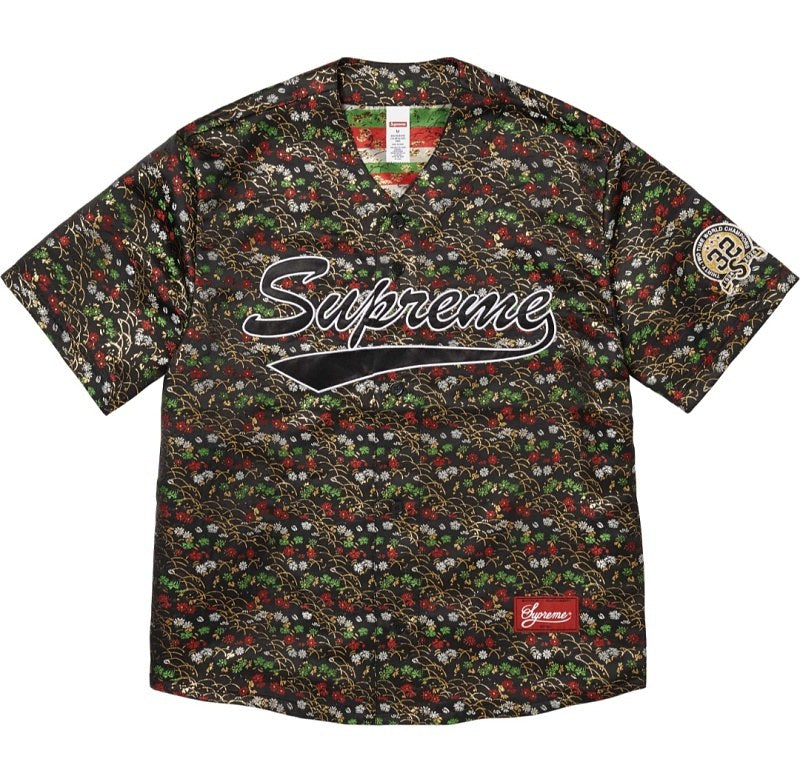 Supreme Floral Baseball Button-Up Shirt