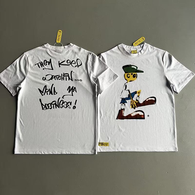 Cactus Plant Flea Market Smiley Character Graphic Tee - White