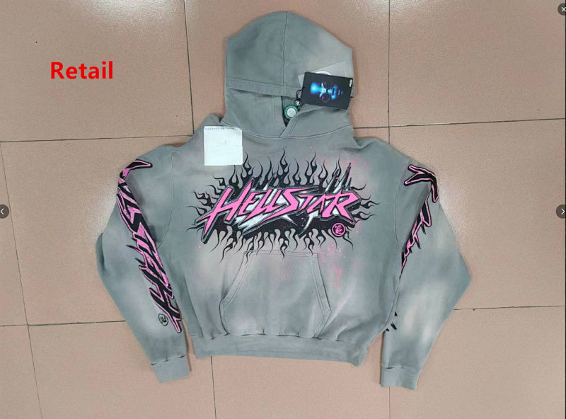 Hellstar Future Flame Hoodie Grey