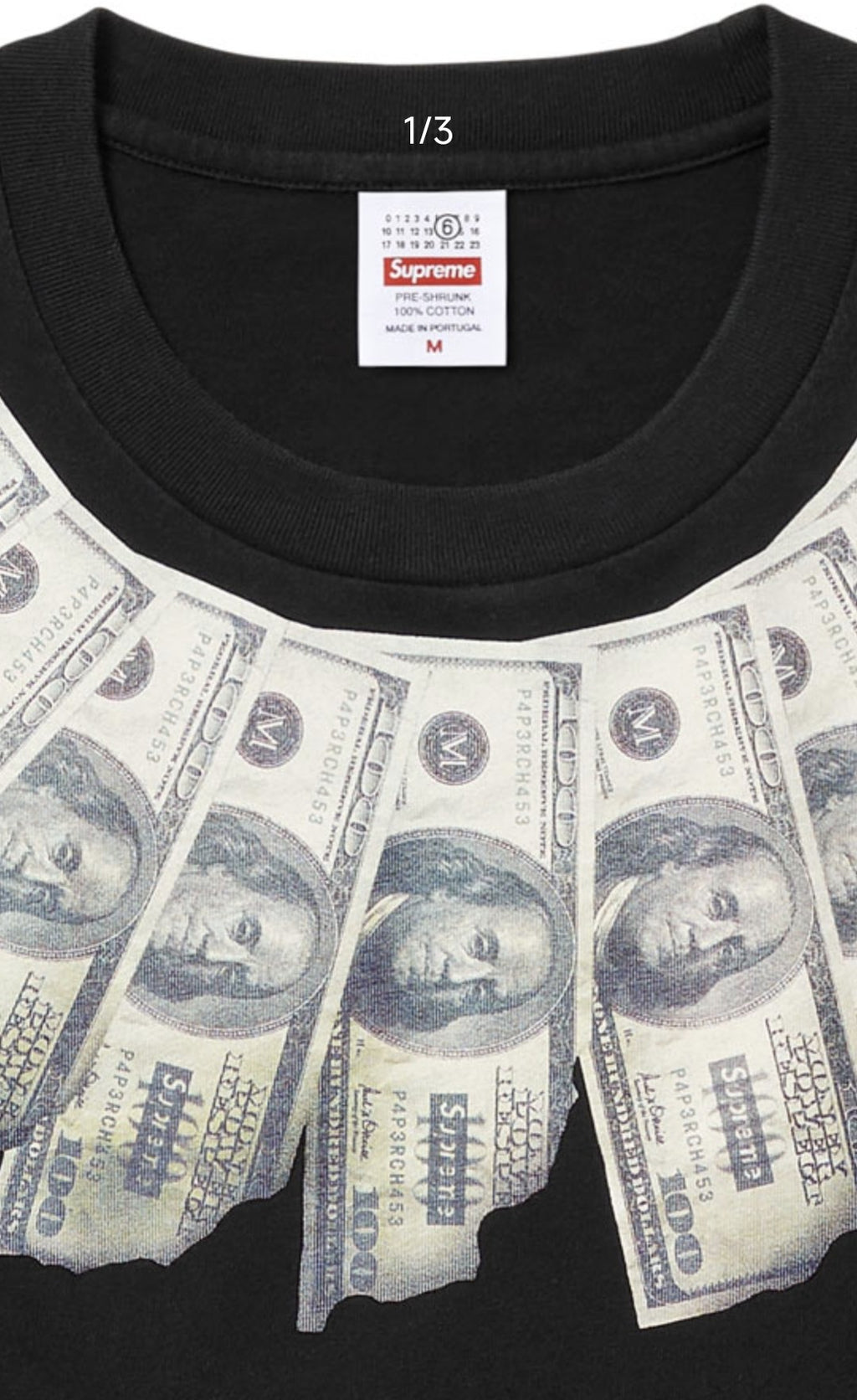 Supreme Banknote Collar T-Shirt