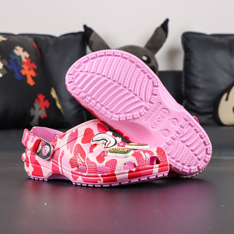 BAPE x Crocs Classic Clog - Pink ABC Camo