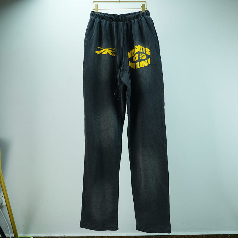 Hellstar No Guts No Glory Flare Bottom Sweatpants Midnight Dye Black