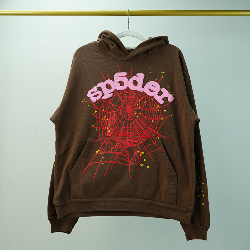 Sp5der Web Hoodie Brown