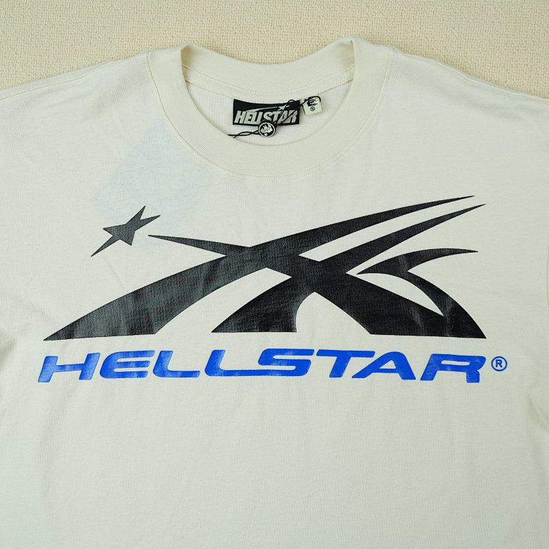 Hellstar Gel Sport Logo T-Shirt White/Blue