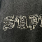 Supreme Gothic Logo Denim Button-Up Shirt