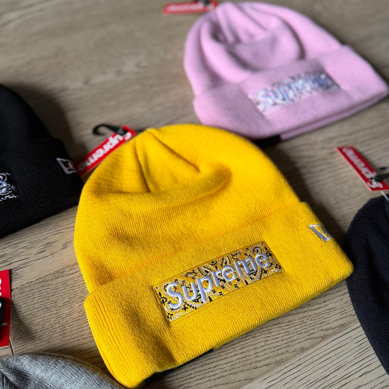 Supreme x New Era Bandana Box Logo Beanie