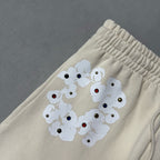 Rhinestone Cotton Wreath Zip Hoodie
