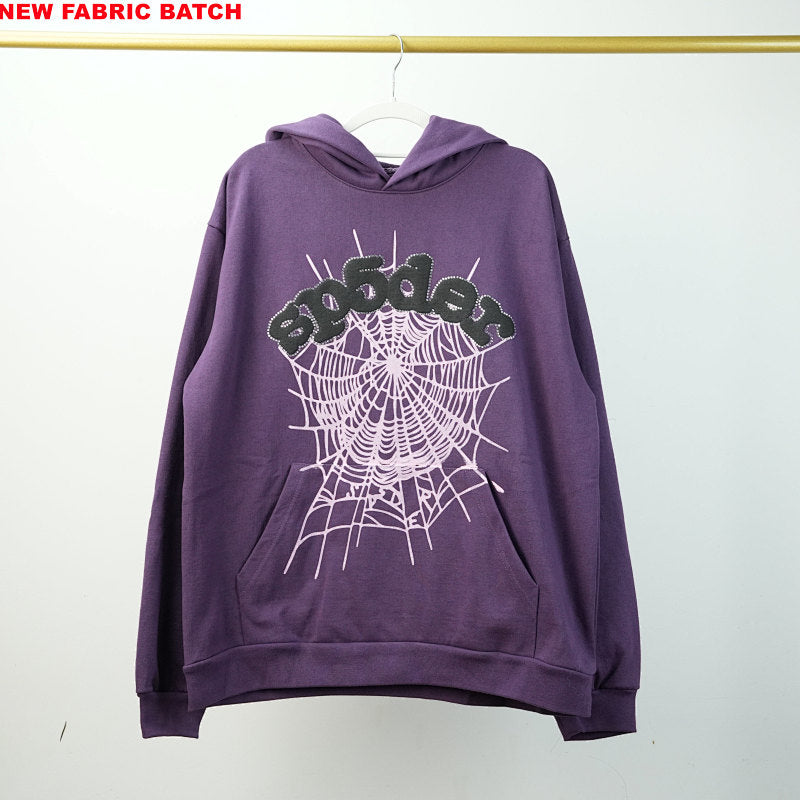 Sp5Der Web Hoodie Purple