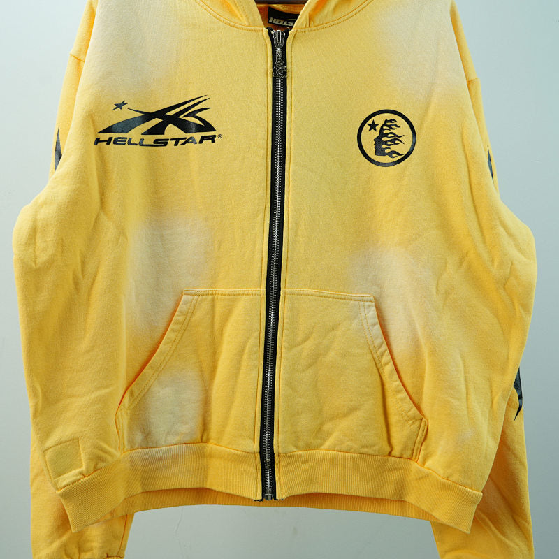 Hellstar Sports Zip-Up Sweatshirtyellow