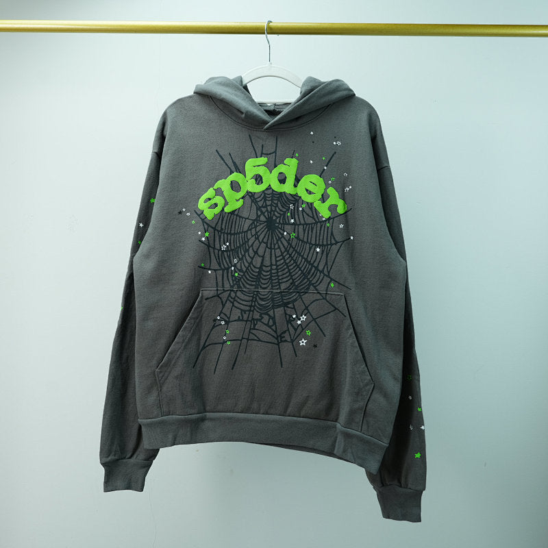 Sp5der Wait Web Hoodie Slate Grey