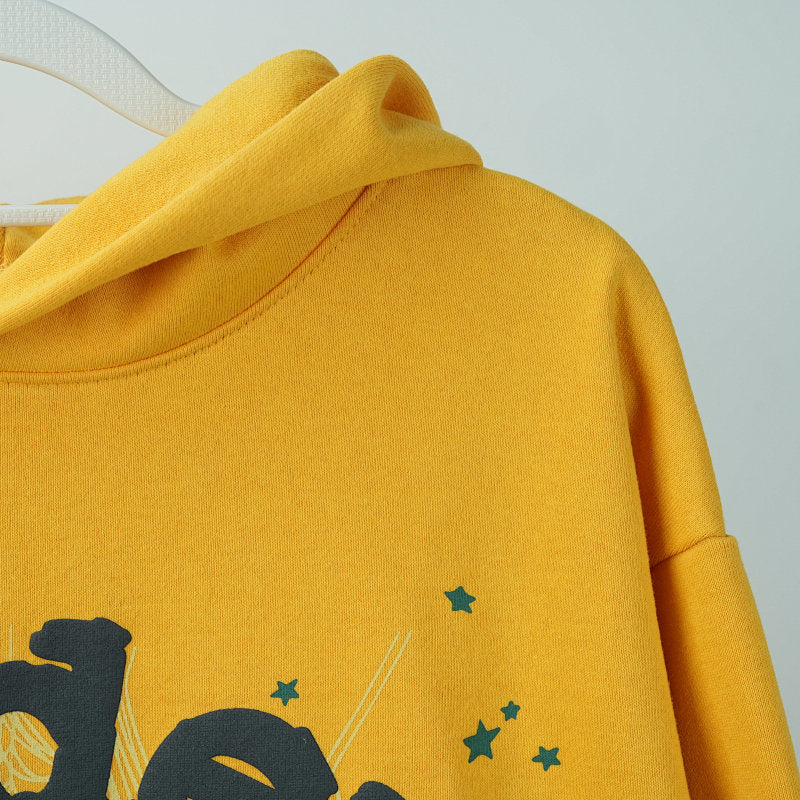 Sp5Der Logo Hoodie Yellow