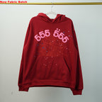 Sp5Der Worldwide Red Angel Number 555 Hoodie
