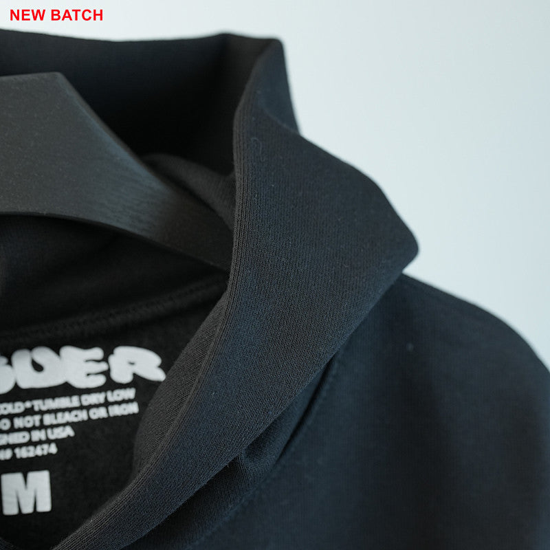 Sp5Der Rhinestone Logo Hoodie Black