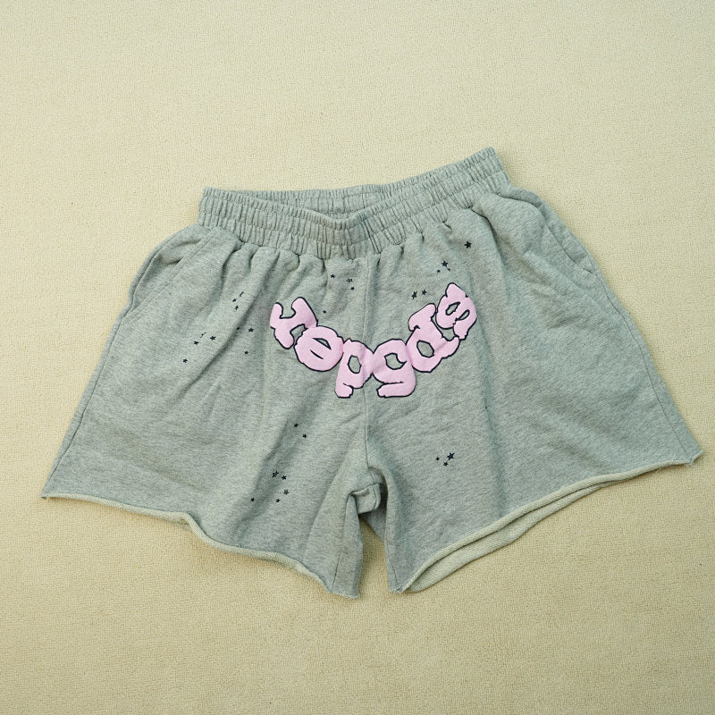 Sp5Der Og Web Logo Sweat Short Heather Grey
