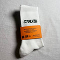 Syna World Crew Socks - White/Gray/Black