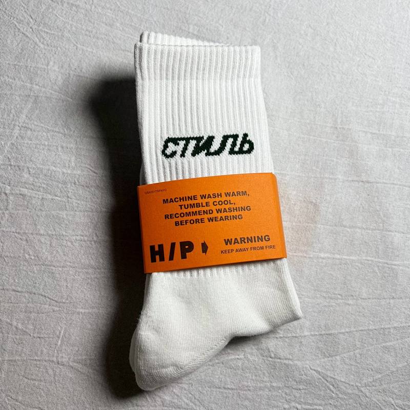 Syna World Crew Socks - White/Gray/Black