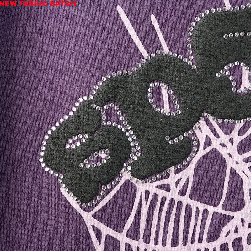 Sp5Der Web Hoodie Purple