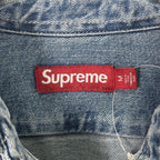 Supreme Gothic Logo Denim Button-Up Shirt