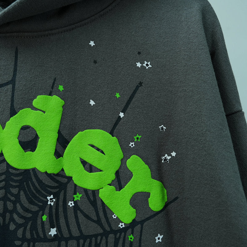 Sp5der Wait Web Hoodie Slate Grey