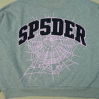Sp5der Varsity Web Crewneck Heather Grey