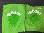 Sp5Der Web Hoodie Slime Green