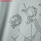 Sp5Der Rhinestone Logo Hoodie White