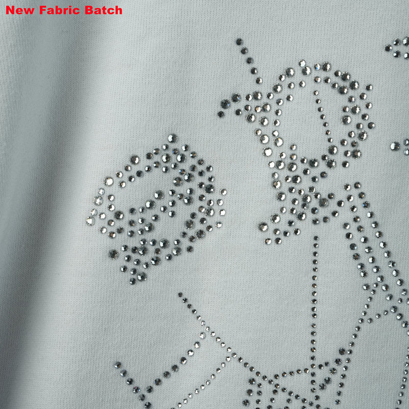 Sp5Der Rhinestone Logo Hoodie White