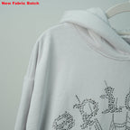 Sp5Der Rhinestone Logo Hoodie White