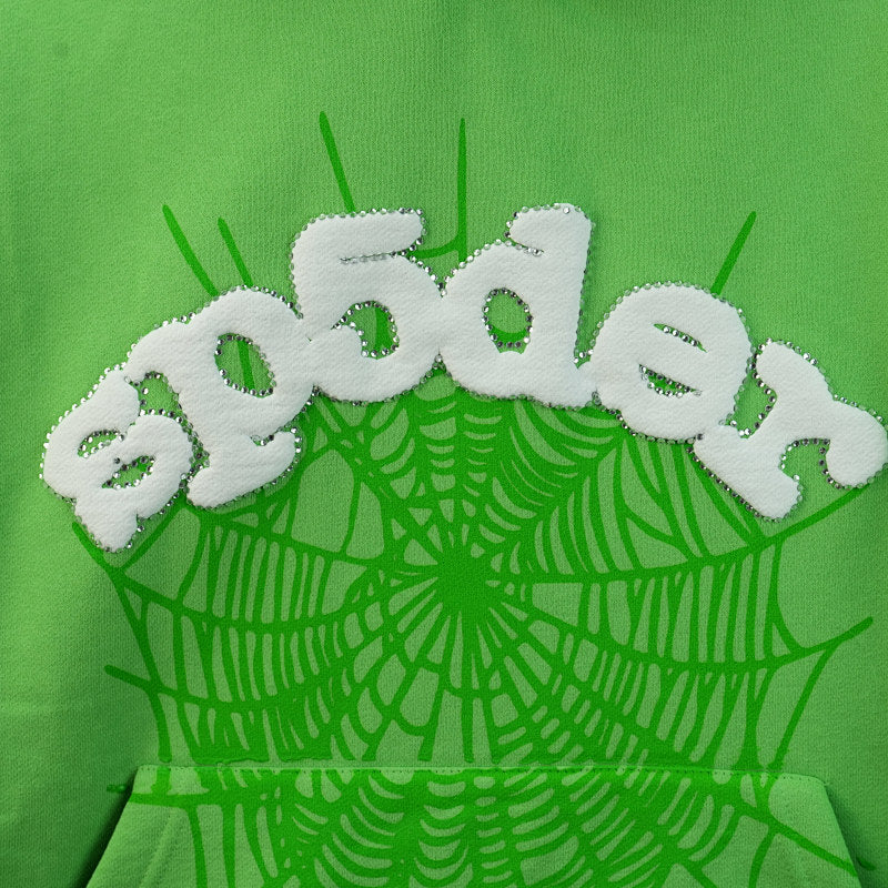 Sp5Der Web Hoodie Slime Green