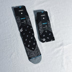 Stance Paisley Crew Socks - Black/White/Gray/Blue