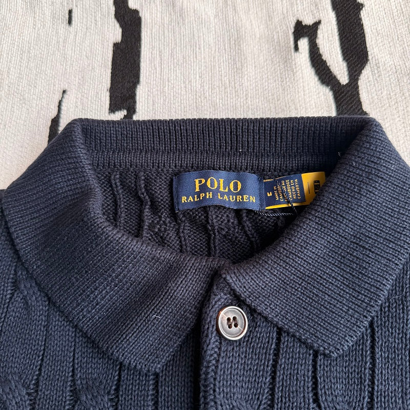 Polo Ralph Lauren Cable-Knit Polo Sweater - White