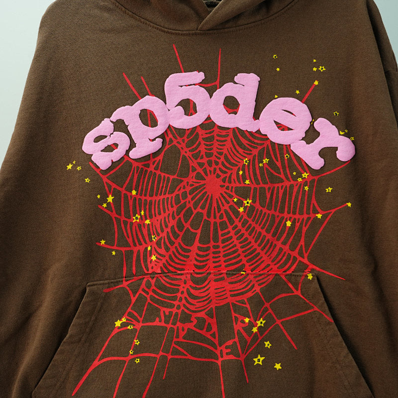 Sp5der Web Hoodie Brown
