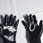 Nike Leather Gloves - Black/White/Blue